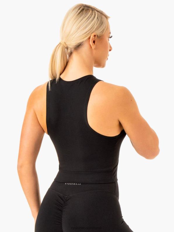 Ryderwear Reflex Zip Up Tank Black Women Clothing 4Z2T962