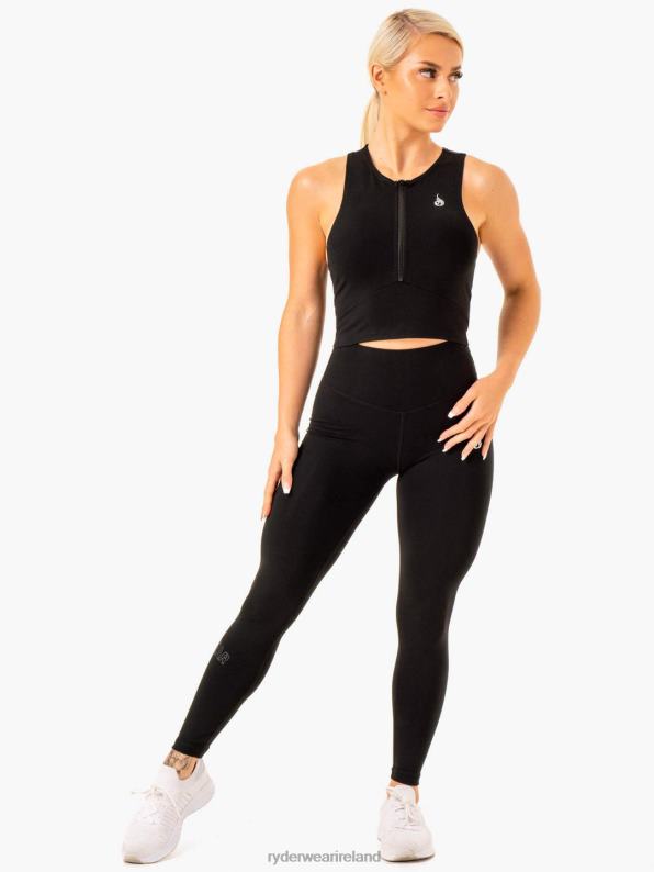 Ryderwear Reflex Zip Up Tank Black Women Clothing 4Z2T962