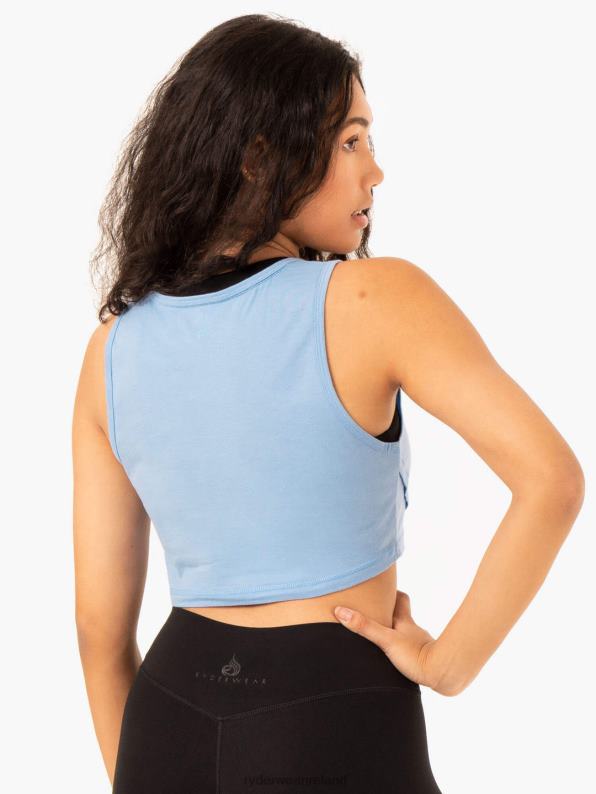 Ryderwear Replay Cross Over Tank Sky Blue Women Clothing 4Z2T923