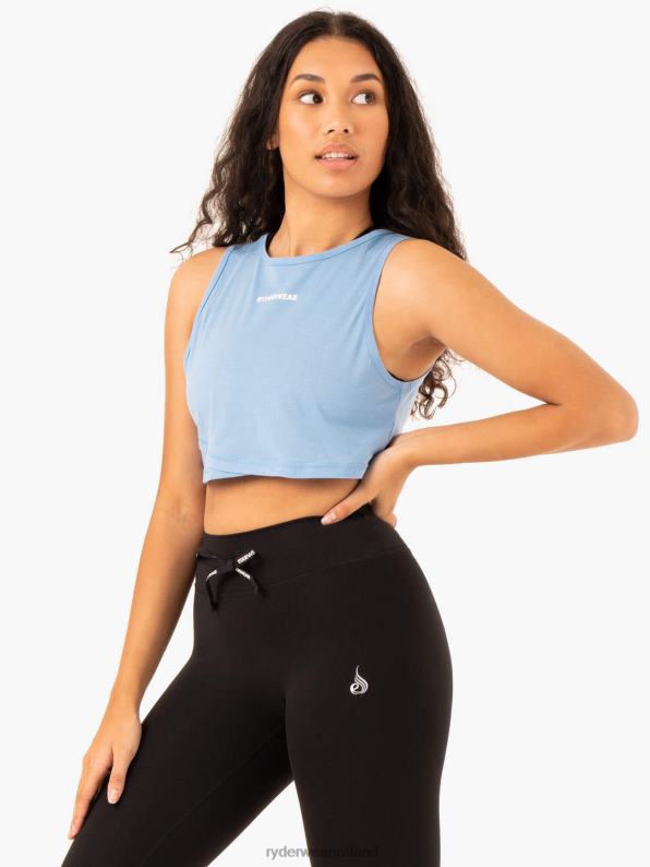 Ryderwear Replay Cross Over Tank Sky Blue Women Clothing 4Z2T923