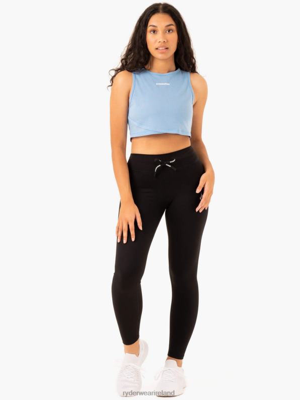Ryderwear Replay Cross Over Tank Sky Blue Women Clothing 4Z2T923