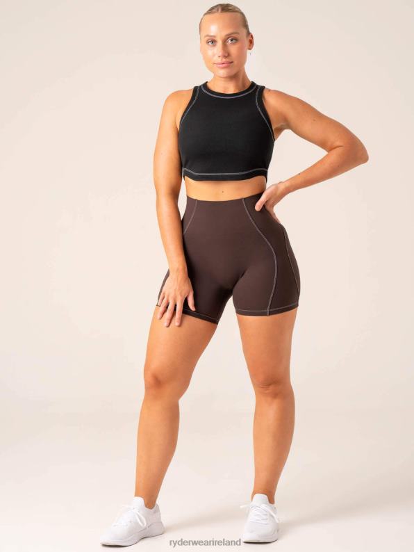Ryderwear Stride Rib Tank Black Women Clothing 4Z2T768