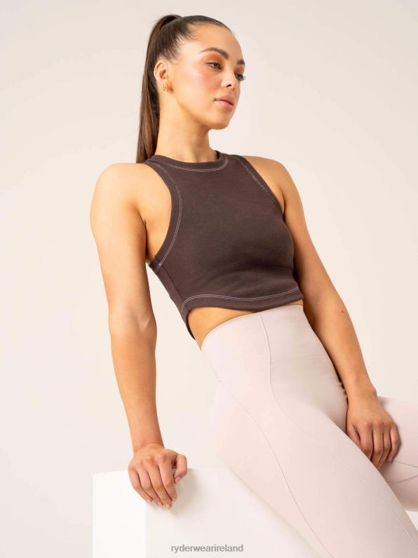 Ryderwear Stride Rib Tank Chocolate Women Clothing 4Z2T767