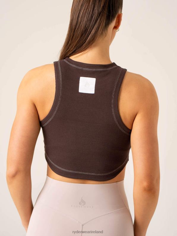 Ryderwear Stride Rib Tank Chocolate Women Clothing 4Z2T767