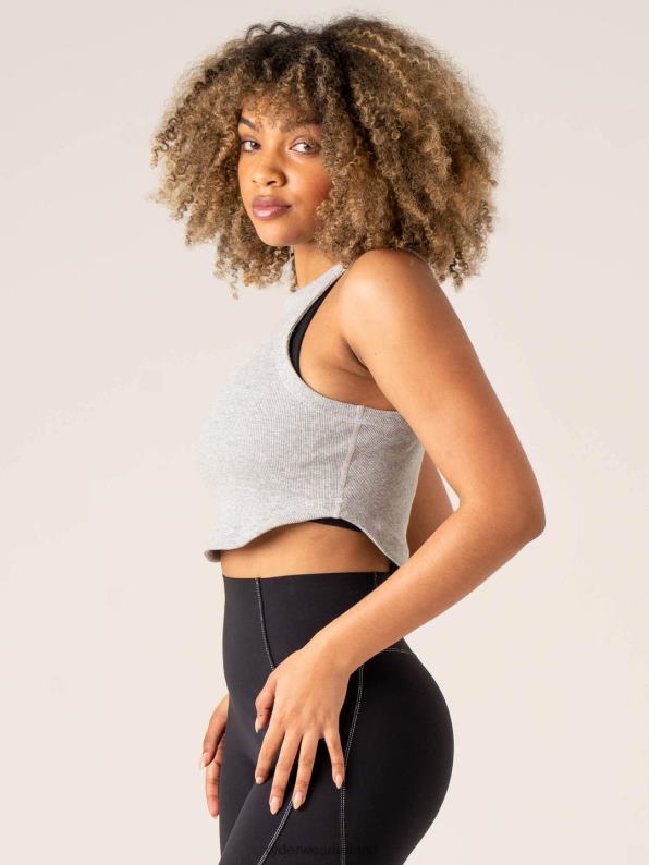 Ryderwear Stride Rib Tank Grey Marl Women Clothing 4Z2T765