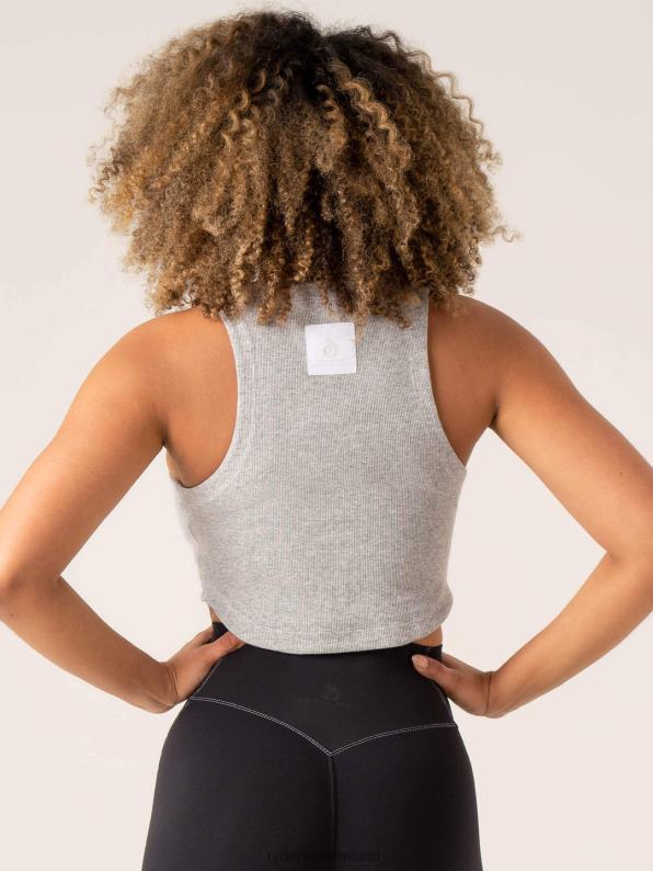 Ryderwear Stride Rib Tank Grey Marl Women Clothing 4Z2T765