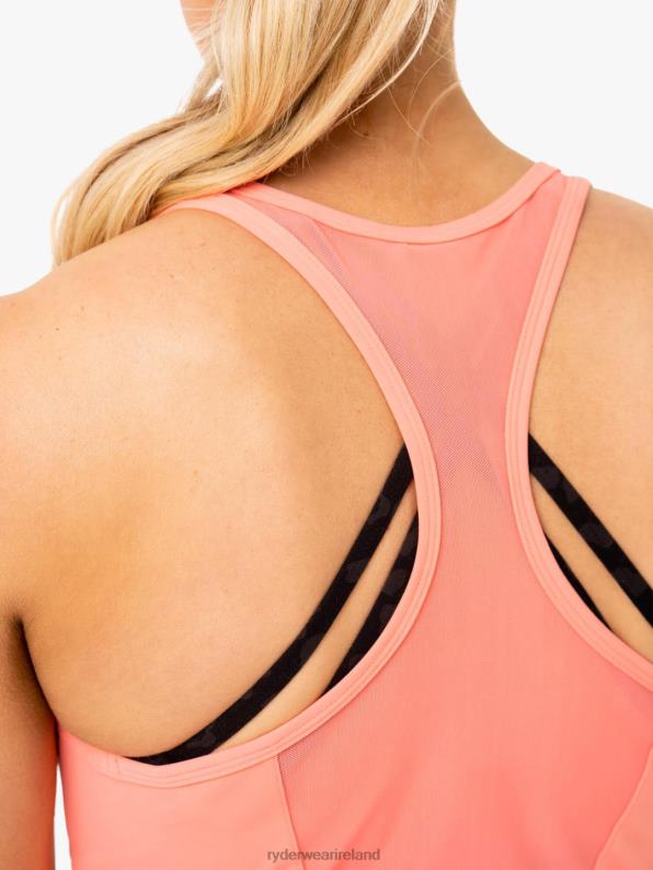 Ryderwear Ultra Compression Tank Coral Women Clothing 4Z2T945