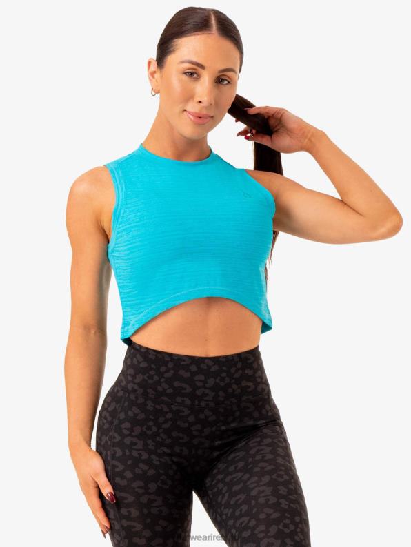 Ryderwear Ultra Scoop Tank Aqua Women Clothing 4Z2T935