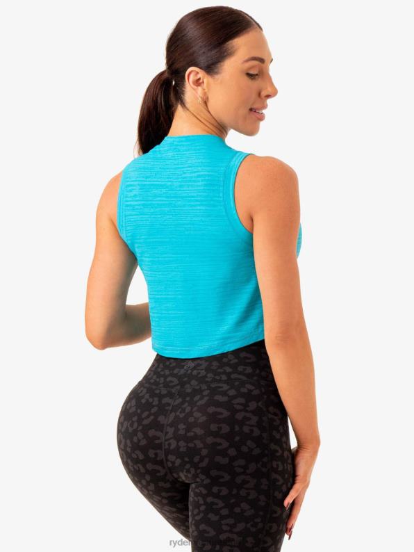 Ryderwear Ultra Scoop Tank Aqua Women Clothing 4Z2T935