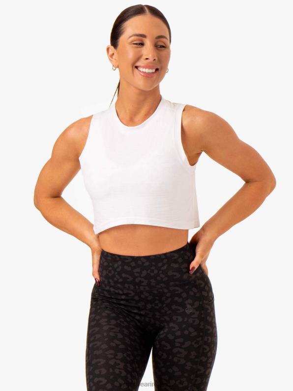 Ryderwear Ultra Scoop Tank White Women Clothing 4Z2T936