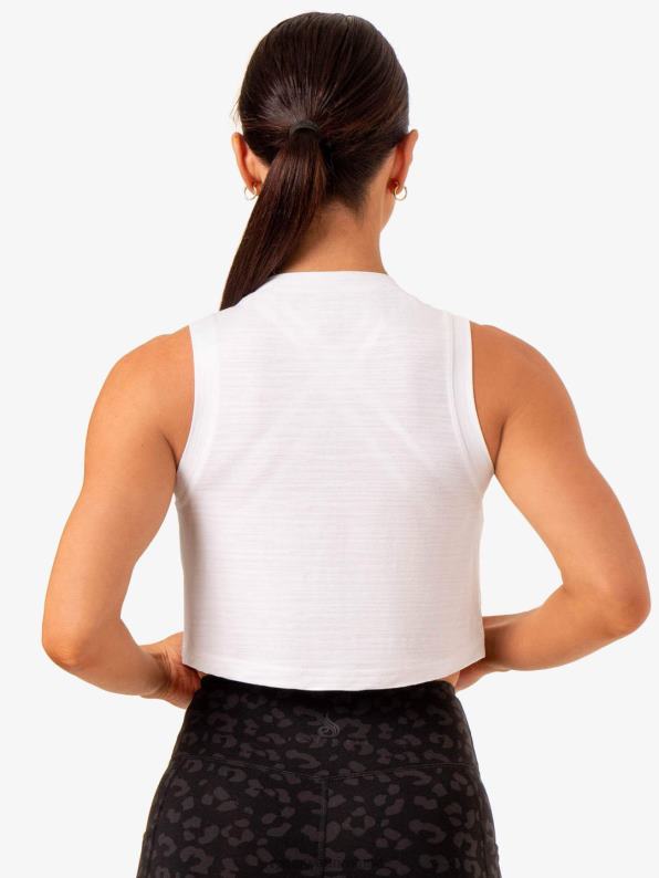 Ryderwear Ultra Scoop Tank White Women Clothing 4Z2T936