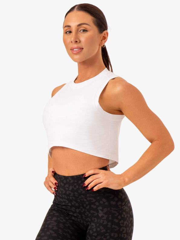 Ryderwear Ultra Scoop Tank White Women Clothing 4Z2T936