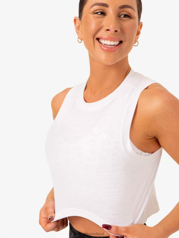 Ryderwear Ultra Scoop Tank White Women Clothing 4Z2T936