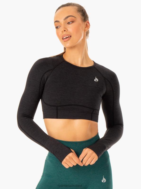 Ryderwear Enhance Seamless Long Sleeve Top Black Women Clothing 4Z2T906