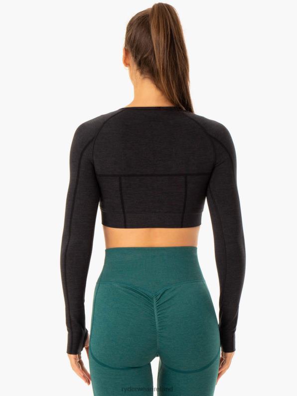 Ryderwear Enhance Seamless Long Sleeve Top Black Women Clothing 4Z2T906