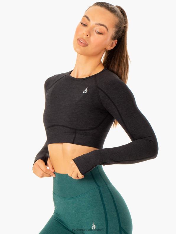 Ryderwear Enhance Seamless Long Sleeve Top Black Women Clothing 4Z2T906