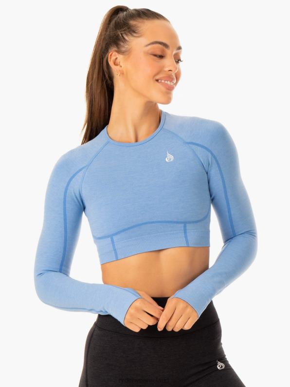 Ryderwear Enhance Seamless Long Sleeve Top Blue Women Clothing 4Z2T903