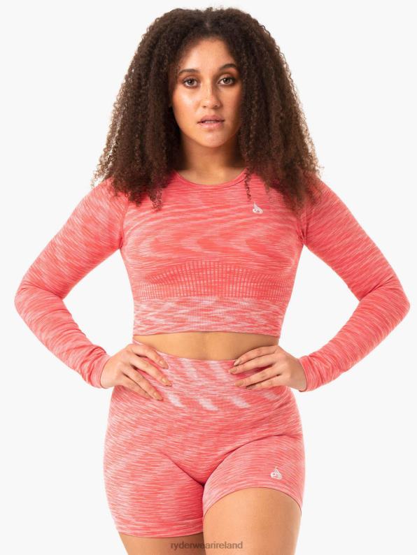 Ryderwear Evolve Seamless Long Sleeve Top Coral Women Clothing 4Z2T965