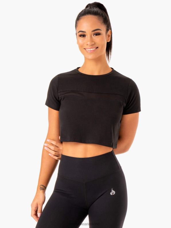 Ryderwear Hybrid Mesh Tee Black Women Clothing 4Z2T977