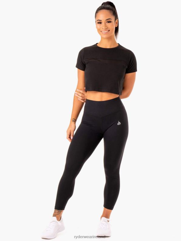 Ryderwear Hybrid Mesh Tee Black Women Clothing 4Z2T977