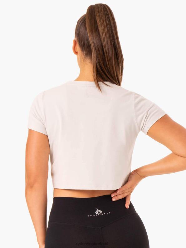 Ryderwear Hybrid Mesh Tee Ivory Women Clothing 4Z2T978