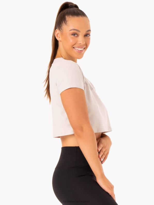 Ryderwear Hybrid Mesh Tee Ivory Women Clothing 4Z2T978