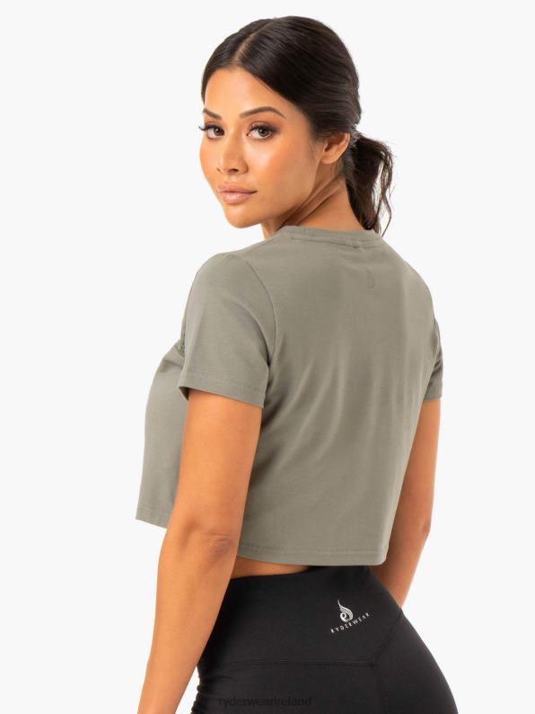 Ryderwear Hybrid Mesh Tee Khaki Women Clothing 4Z2T980