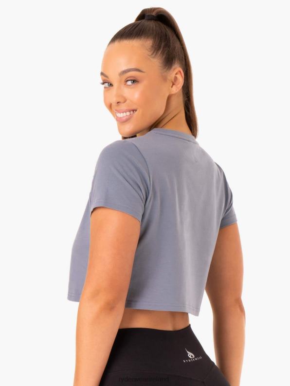 Ryderwear Hybrid Mesh Tee Steel Blue Women Clothing 4Z2T979