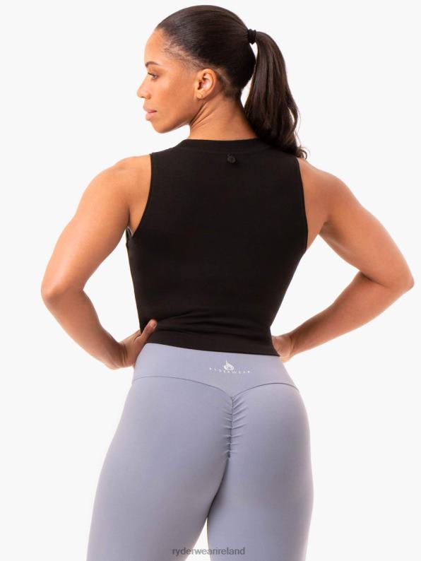 Ryderwear Motion Crop Top Black Women Clothing 4Z2T1035