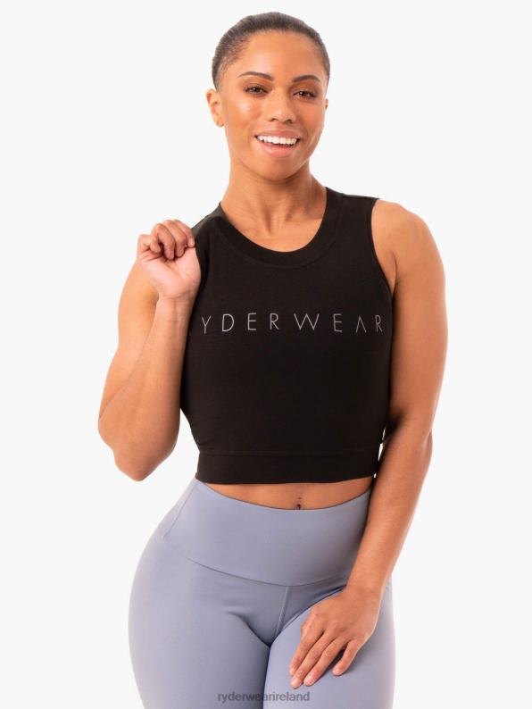 Ryderwear Motion Crop Top Black Women Clothing 4Z2T1035