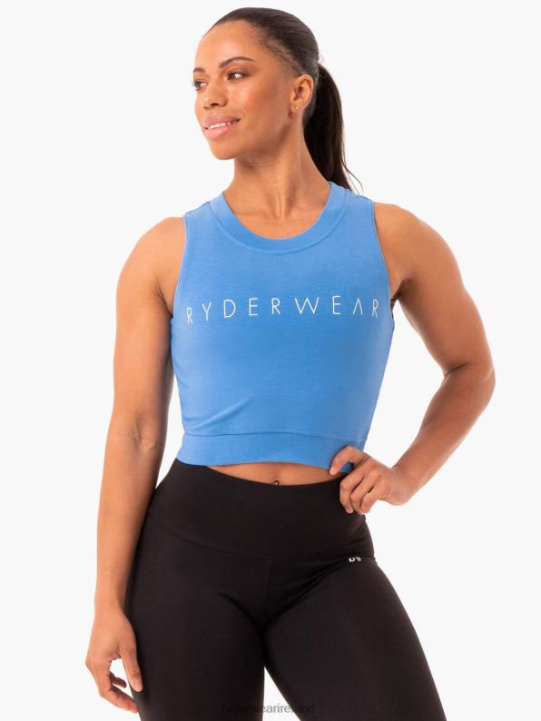 Ryderwear Motion Crop Top Blue Women Clothing 4Z2T957