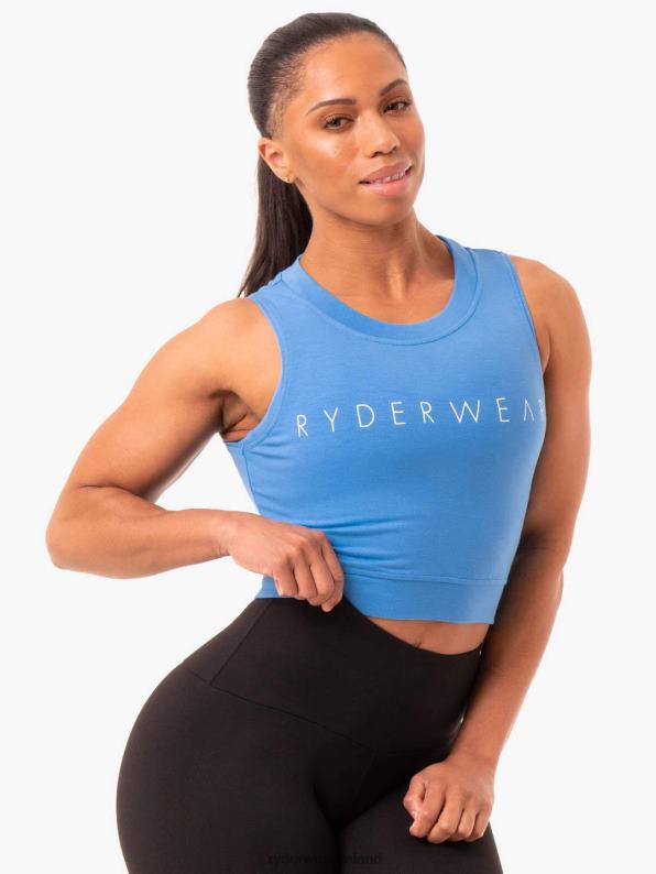 Ryderwear Motion Crop Top Blue Women Clothing 4Z2T957
