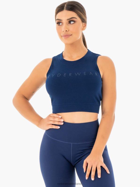 Ryderwear Motion Crop Top Navy Women Clothing 4Z2T1040