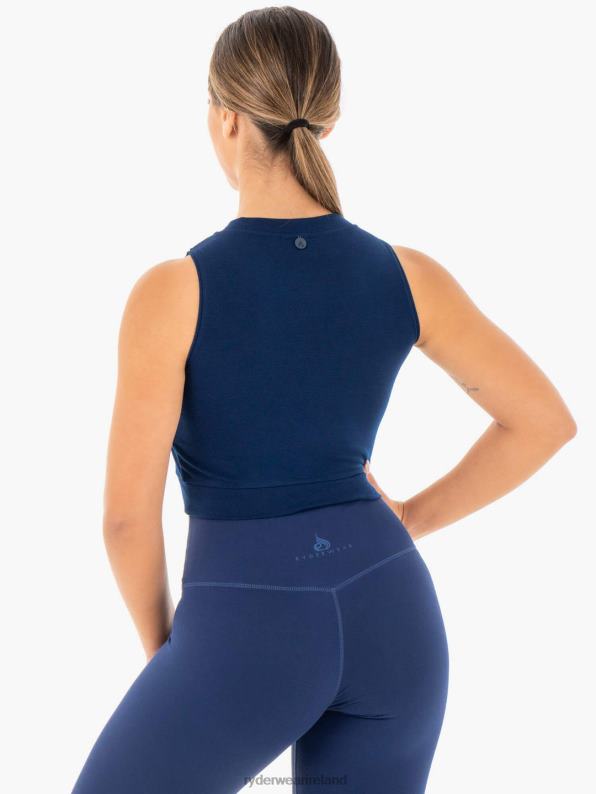 Ryderwear Motion Crop Top Navy Women Clothing 4Z2T1040