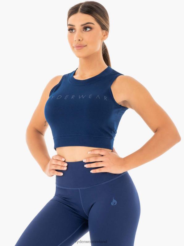 Ryderwear Motion Crop Top Navy Women Clothing 4Z2T1040