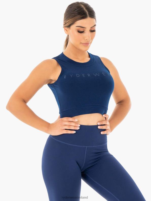 Ryderwear Motion Crop Top Navy Women Clothing 4Z2T1040