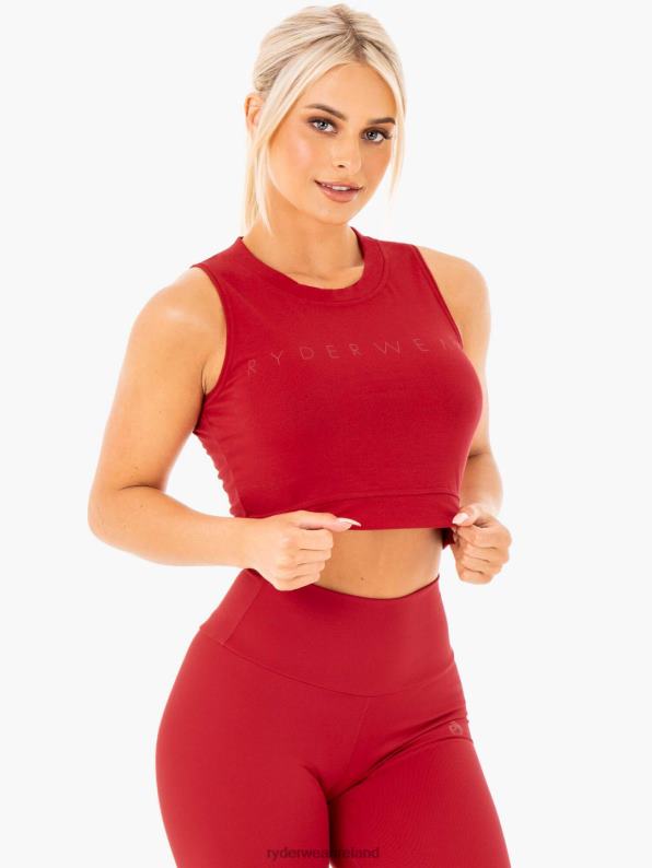Ryderwear Motion Crop Top Red Women Clothing 4Z2T1036