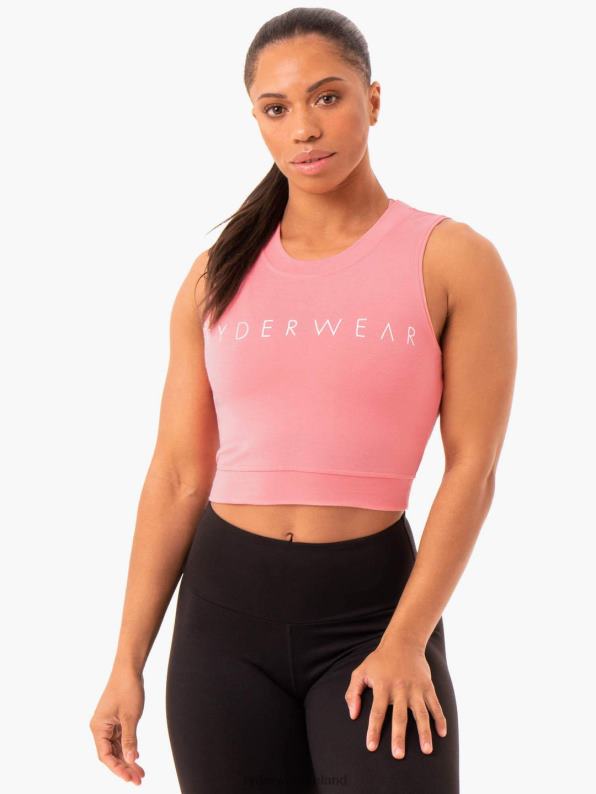 Ryderwear Motion Crop Top Rose Pink Women Clothing 4Z2T958
