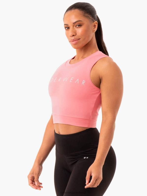Ryderwear Motion Crop Top Rose Pink Women Clothing 4Z2T958
