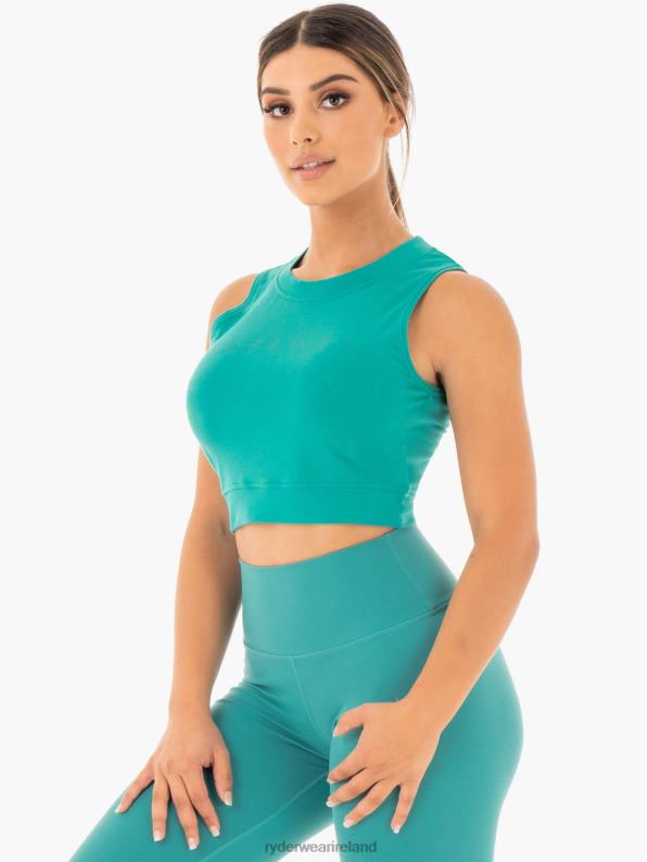 Ryderwear Motion Crop Top Teal Women Clothing 4Z2T1038