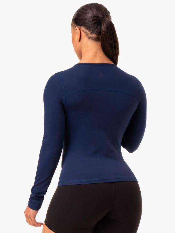 Ryderwear Nkd Align Long Sleeve Training Top Navy Women Clothing 4Z2T952