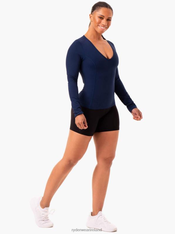 Ryderwear Nkd Align Long Sleeve Training Top Navy Women Clothing 4Z2T952
