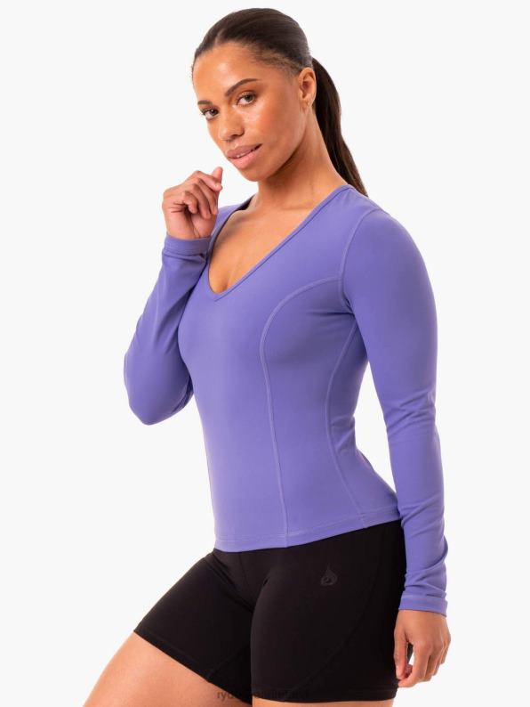 Ryderwear Nkd Align Long Sleeve Training Top Purple Women Clothing 4Z2T950