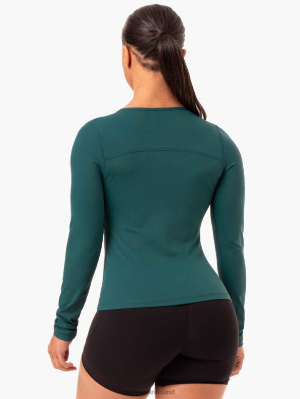 Ryderwear Nkd Align Long Sleeve Training Top Teal Women Clothing 4Z2T948