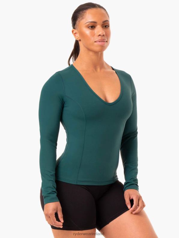 Ryderwear Nkd Align Long Sleeve Training Top Teal Women Clothing 4Z2T948