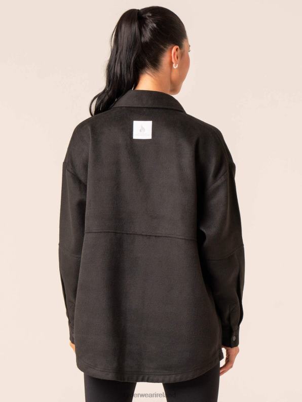 Ryderwear Oversized Shacket Black Women Clothing 4Z2T785