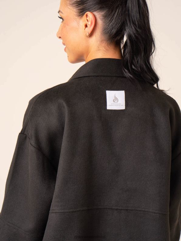 Ryderwear Oversized Shacket Black Women Clothing 4Z2T785