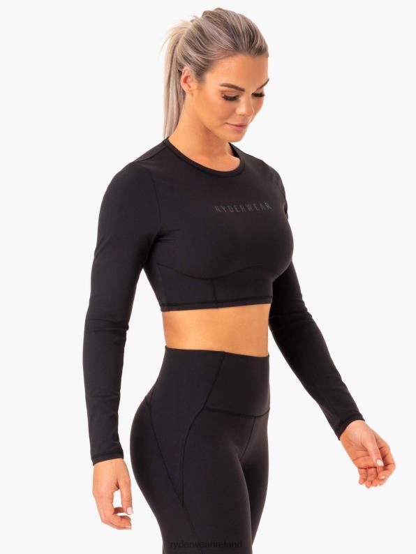Ryderwear Sola Long Sleeve Top Black Women Clothing 4Z2T1011