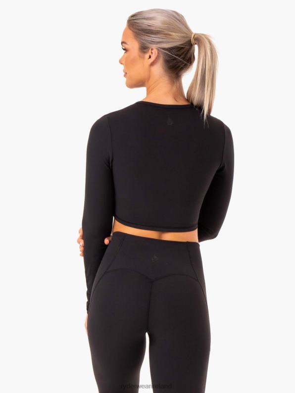 Ryderwear Sola Long Sleeve Top Black Women Clothing 4Z2T1011