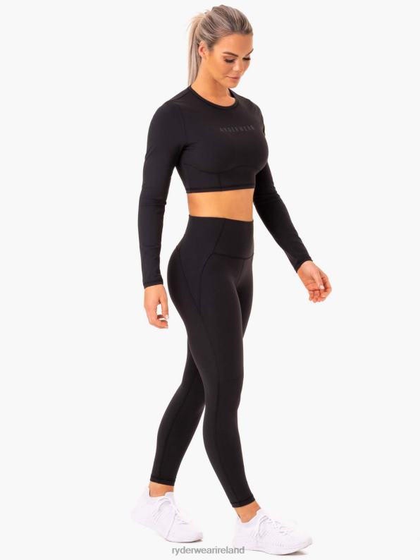 Ryderwear Sola Long Sleeve Top Black Women Clothing 4Z2T1011